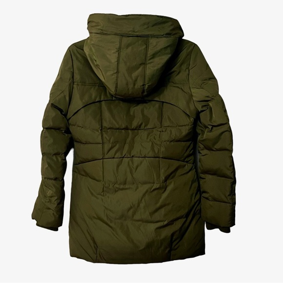 Orolay Women's Green Down Puffer Jacket Hooded Winter Coat Two-Way Zipper Size M - Picture 5 of 15